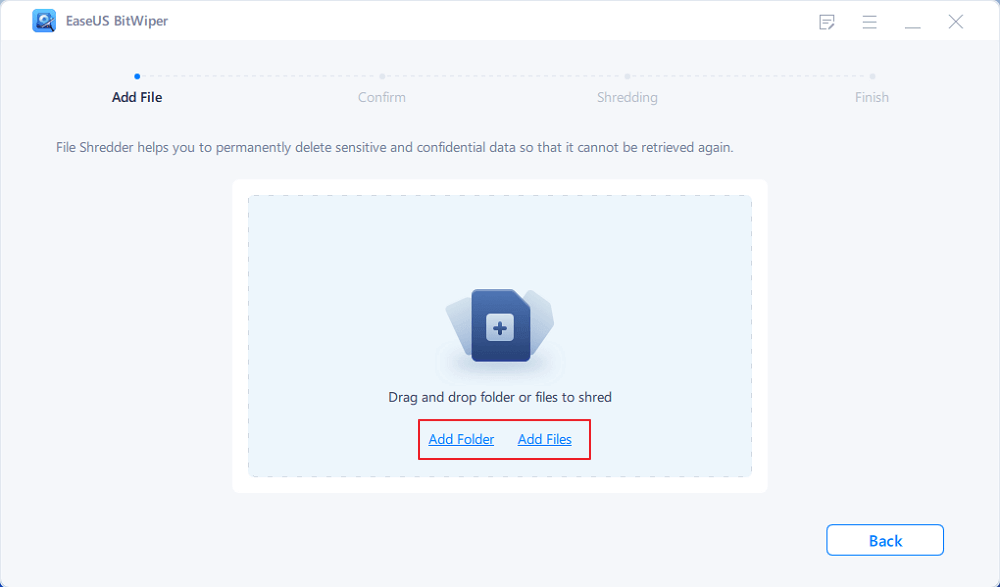 Selecciona los archivos a destruir